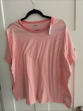 Pink striped tee